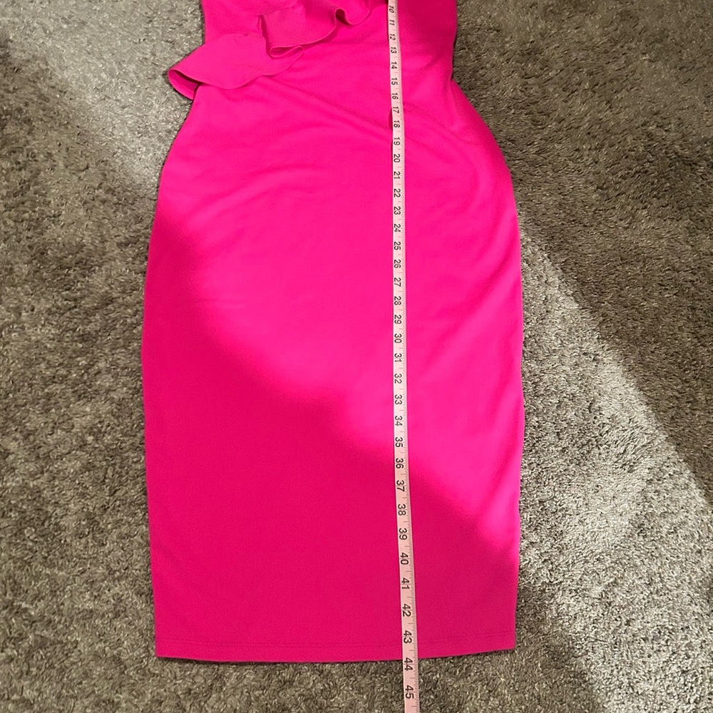 Susana Monaco Hot Pink One-Shoulder Dress - Picture 7 of 13